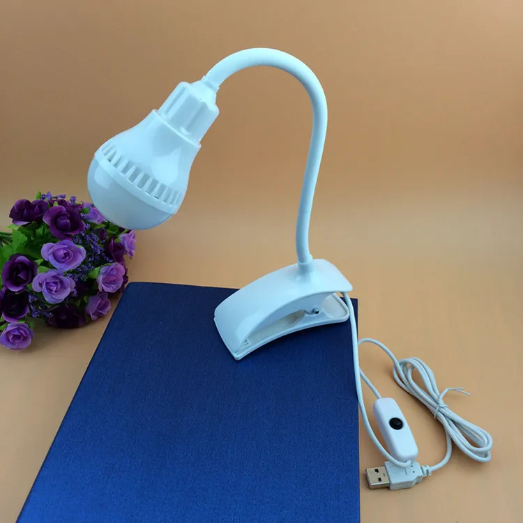 USB светодиодный настольный светильник для чтения с клипсой, небольшой светодиодный светильник для обучения, офисный USB мини Ночной светильник