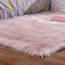Мягкий коврик из искусственной овечьей шерсти для детской комнаты, спальни, длинный мохнатый ковер, розовый мохнатый ковер для гостиной, плюшевые коврики из искусственного меха