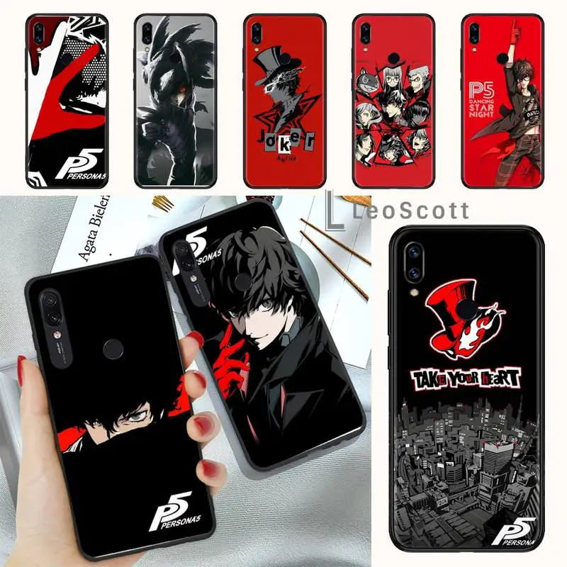 

Persona 5 Joker Phone Case For Xiaomi Redmi Note 4 4x 5 6 7 8 pro S2 PLUS 6A PRO