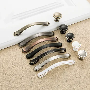 JD Modern Zinc Alloy Cabinet Handles Kitchen Cupboard Door Pulls Drawer Knobs Fashion Handles Wardrobe Pulls Furniture Handle