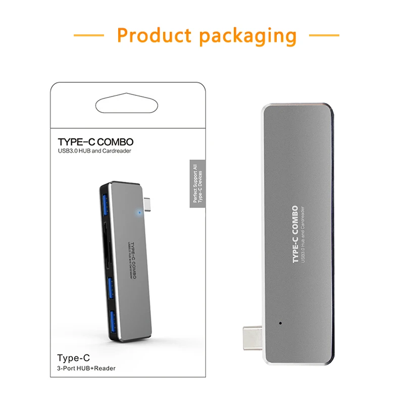 Usbc-hub 5 em 1, usb tipo c