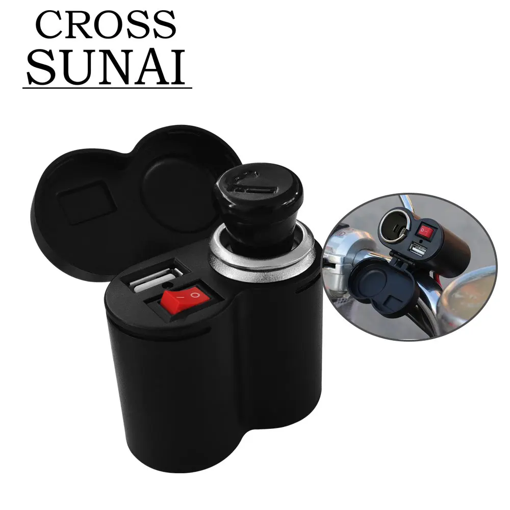 

New Hot Motorcycle Cigarette Lighter Socket Motorcycle Mobile Phone Charger Waterproof USB Quick Charge Power Supply Port 12V