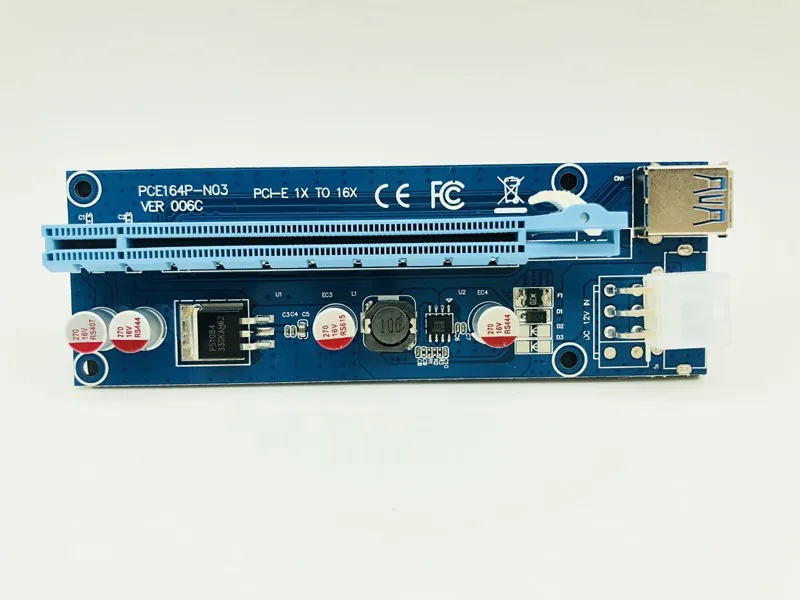 Оптовая продажа 6 шт. USB 3 0 переходная карта pci e Express 1X 4x 8x 16x расширитель Riser адаптер