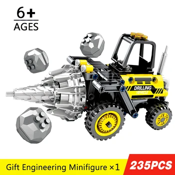 

235pcs Technic Drilling Machine Engineering Building Blocks Compatible City Construction Bricks Toys for Boys Children