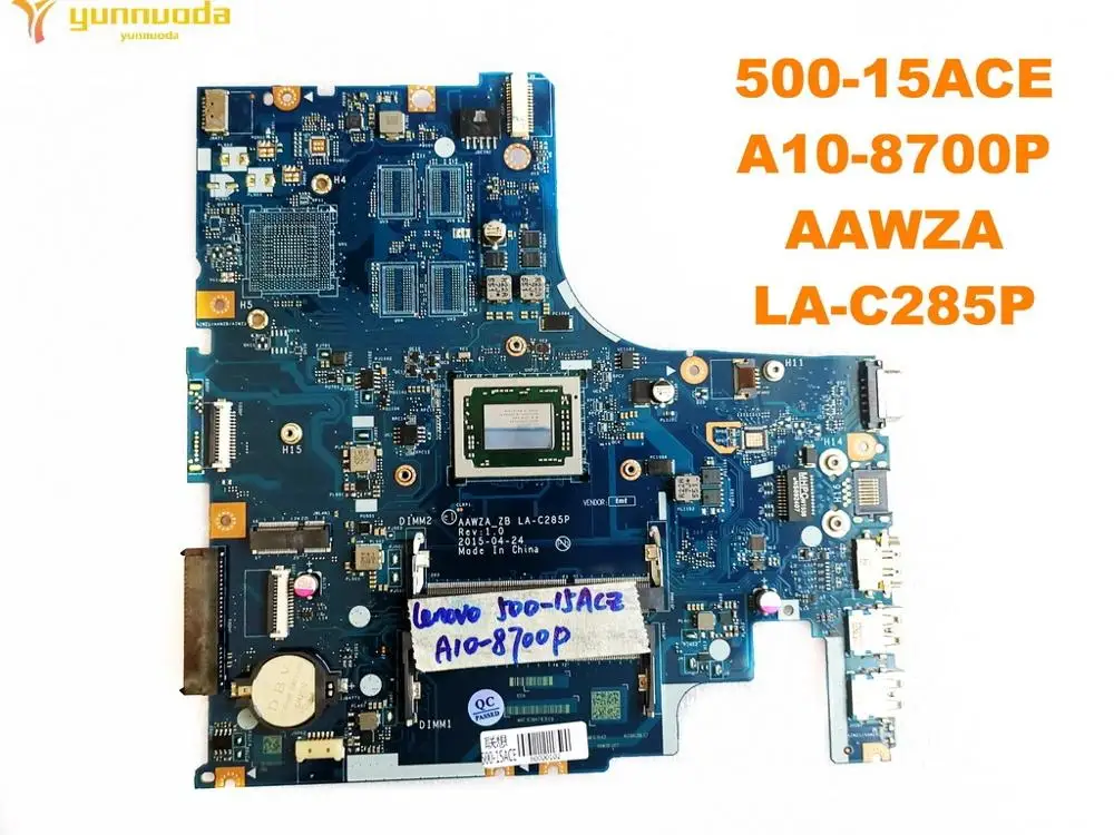 80% OFF  Original for Lenovo 500-15ACE laptop motherboard 500-15ACE A10-8700P AAWZA LA-C285P tested good fre