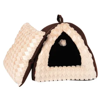 

Winter Pet Supplies Sleeping Yurt for Autumn and Winter Washable Warm Cage for Dogs and Cats Puppy Kitty House Half Cover Nest