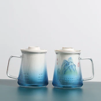 

LUWU glass and ceramic tea mugs with filters coffee mugs tea cup 300ml