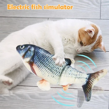 

Qicco Floppy Fish Cat Toy Moving Fish Electric Toy For Cat USB Charger 3D Fish Shape Toys For Kitten Fish Catnip Pet Supplies