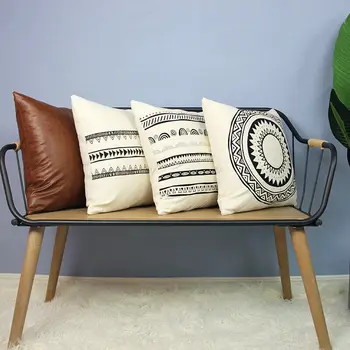 

18'' Cotton Blends Throw Pillow Case Cushion Cover Home Decoration