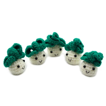 

5 Pcs/Pack Handmade Crochet Woolen Cabbage DIY Pacifier Clip Chain Accessories