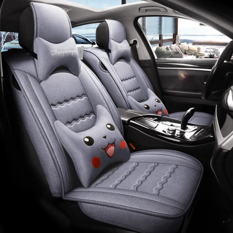  Full Coverage flax fiber car seat cover auto seats covers for VW passat cc teramont touareg suv pha