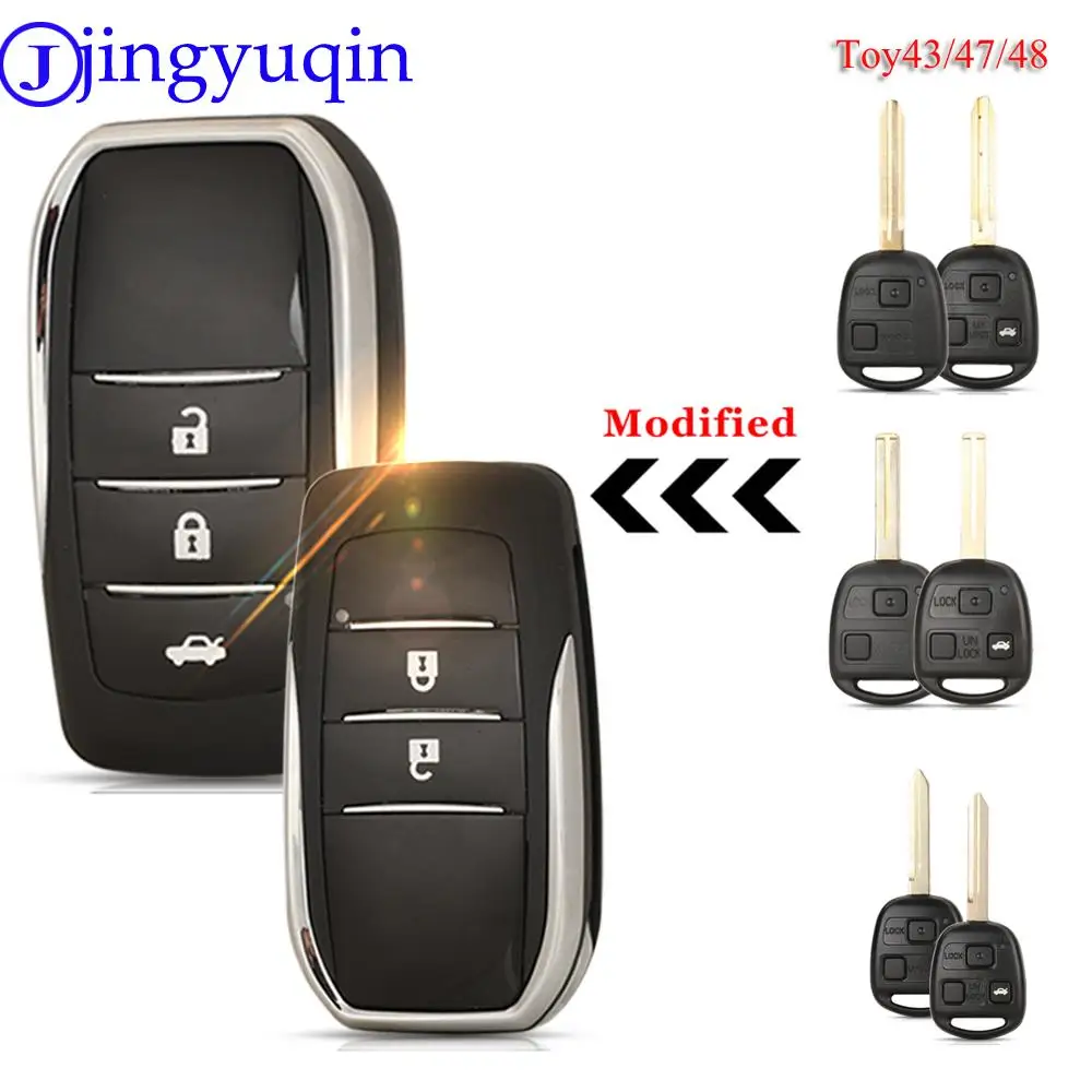 Корпус автомобильного ключа с дистанционным управлением Jingyuqin для Toyota Yaris Carina