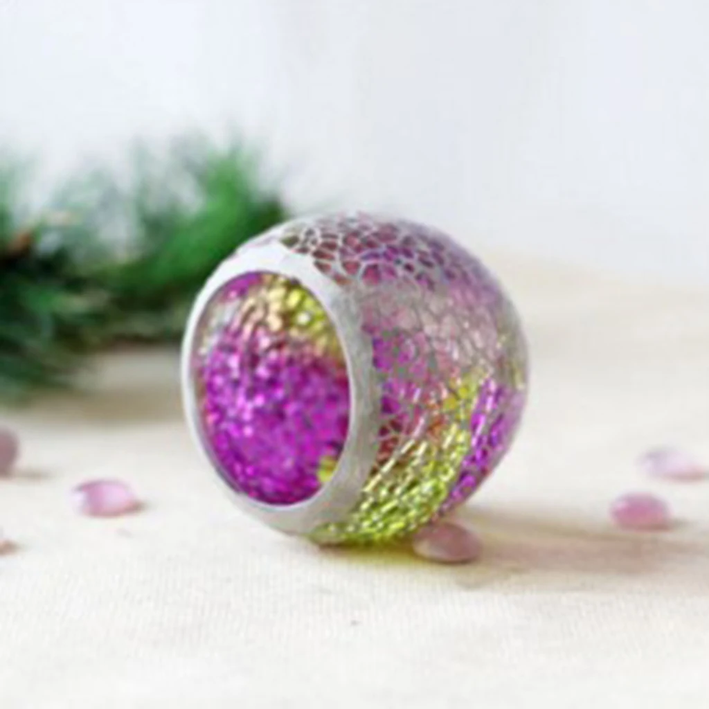 Mosaic Stained Glass Candle Holder Tea Light Holder Cup Flowerpot Home Decor