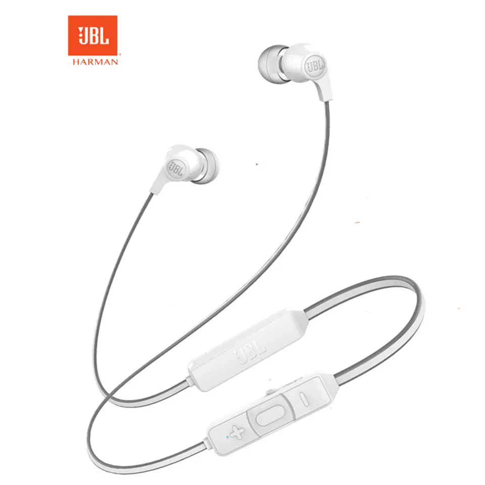 JBL T120BT беспроводные Bluetooth наушники спортивные наушники чистый Бас Звук Магнитная гарнитура 3 кнопки дистанционного управления с микрофоном для смартфона - Цвет: Белый