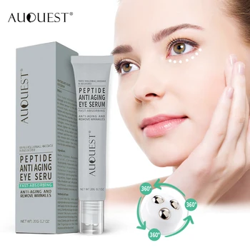 

AuQuest Peptides Ageless Eye Cream Hyaluronic Acid Serum Essence Gel for Firming Wrinkles Cream Whitening Puffy Eye Care 20g