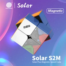 DianSheng – Cube magique magnétique solaire Plus S2M 2x2x2, Puzzle professionnel anti stress, jouets éducatifs pour enfants