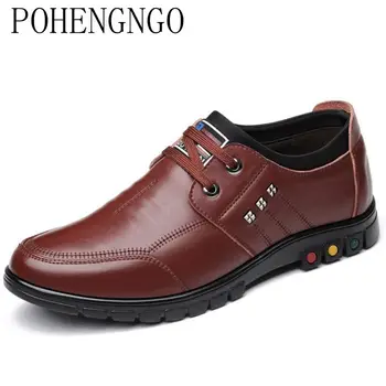 

2020 Italy New Men Leather Casual Shoes Comfortable Business Leisure Mens Shoes Fashion Zapatos Hombres Soft Men's Leather Shoes