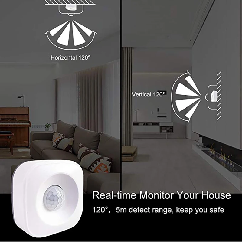 Ams-умный ZigBee PIR датчик движения Поддержка Tuya Smart Life APP IFTTT для Amazon Echo 2Nd Plus работа с Tuya Platform Hub
