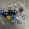 1-8pcs 30mm Pink/Purple/Blue/Raninbow/Color hollow glass ball with one hole round bubble vial glass globe orbs jewelry DIY beads 3