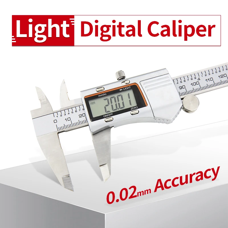 Light Digital Caliper Electronic Metal Vernier Calipers Stainless Steel