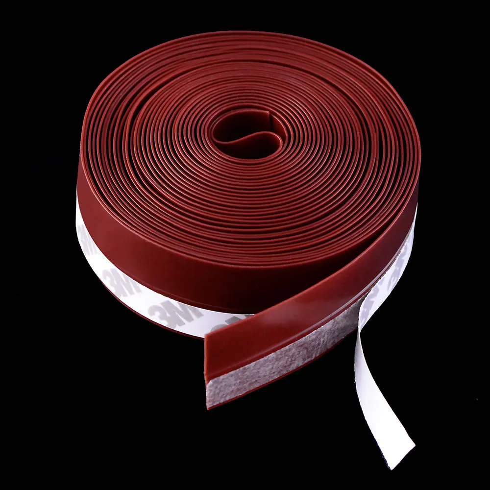 3M self-adhesive sealing strip Soundproofing door seal silicone window seal Draught Dust Insect weatherstrip 25MM - Цвет: Коричневый