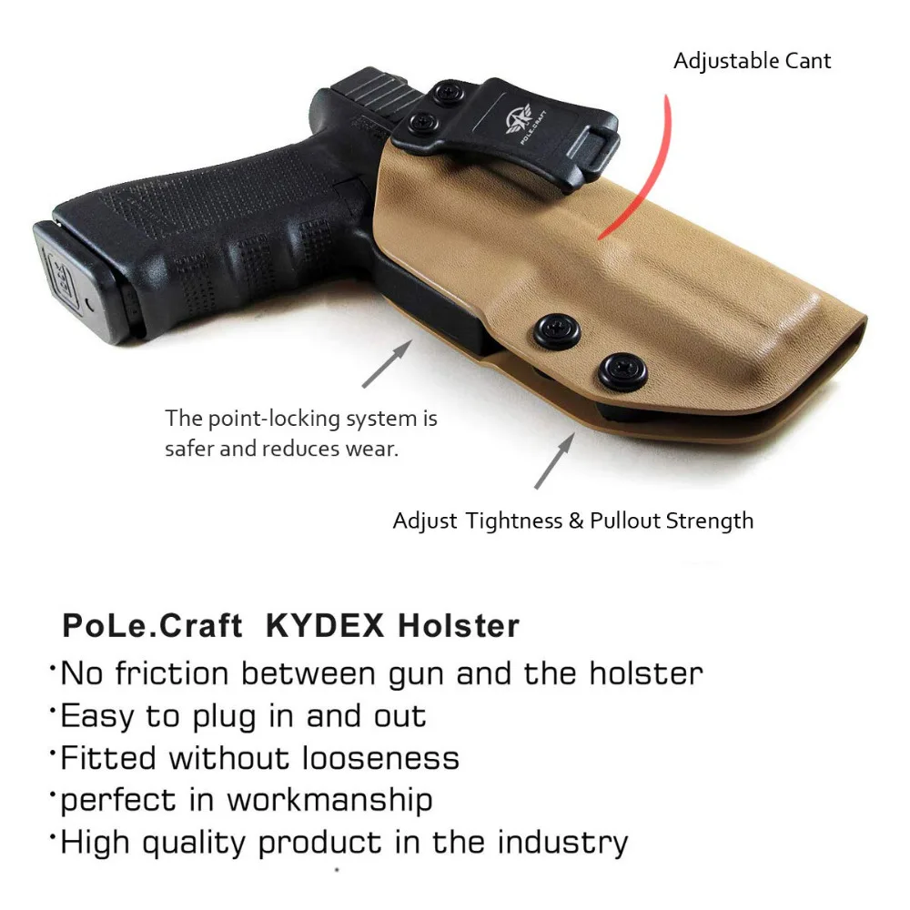 PoLe. Craft IWB KYDEX кобура ручной работы на заказ подходит для: Glock 17 22 31 кобура для пистолета Внутри Скрытого Ношения чехол для пистолета