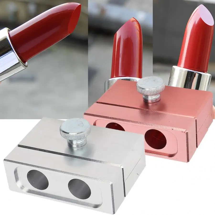 Матовая 12 1 мм сплав алюминий DIY Форма для губной помады с 2 отверстиями двойного