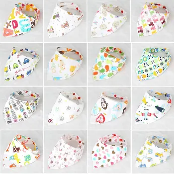 

INSULAR Practical Baby Drool Triangle Bibs Double Sides Organic Soft Cotton With Snaps For Teething Drooling Feeding Unisex Baby