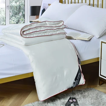 

Luxury Soft Silk Quilted Summer Comforters Air Condition Blanket Comfortable Twin Queen King Full Size Quilt core for Home Duvet
