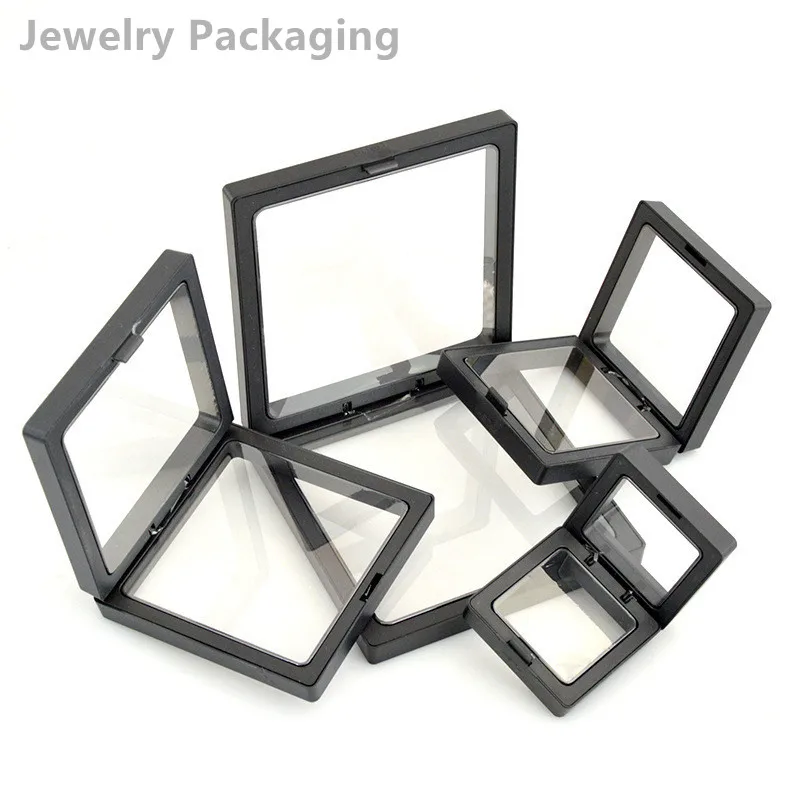 

XIALUOKE Transparent Pe Necklaces Earrings Ring Packing Box Portable Anti-oxidation Film Gift Jewelry Box