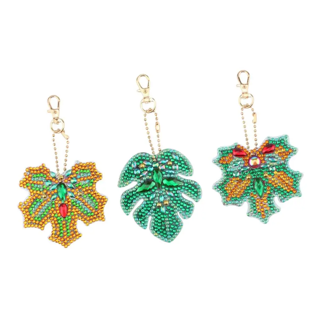 Full Drill Special Shaped Diamond Painting Key Ring Keychain Pendant Decors