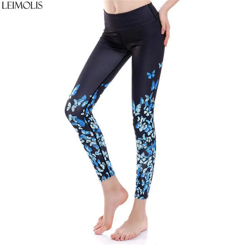 

LEIMOLIS Butterfly Dreamcatcher Galaxy Vintage Print Harajuku High Waist Workout Push Up Plus Size Fitness Leggings Women Pants