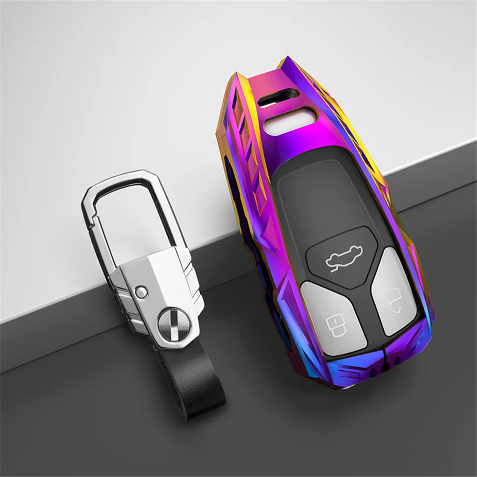 Custodia/cover per Chiave/telecomando in lega di zinco per Audi A6 A5 Q7 S4 S5 A4 B9 Q7 A4L 4m TT TTS RS 8S 2016 2017 2018 accessori - H5f93d9acc0c2499083db95d9614f08bba