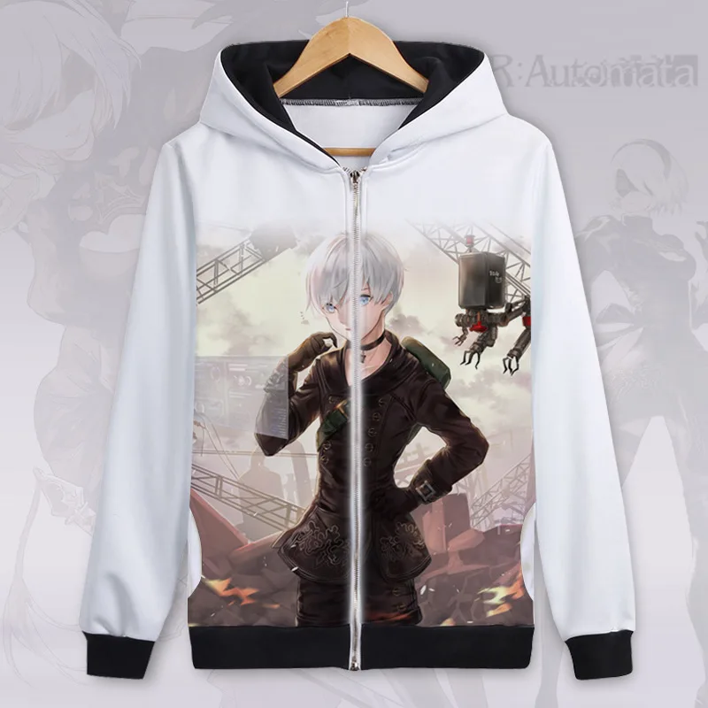 Аниме толстовки Nier Automata NieR 3D толстовки мульти-стиль длинный рукав с капюшоном персонаж 2B Йорга 9S Косплей толстовки