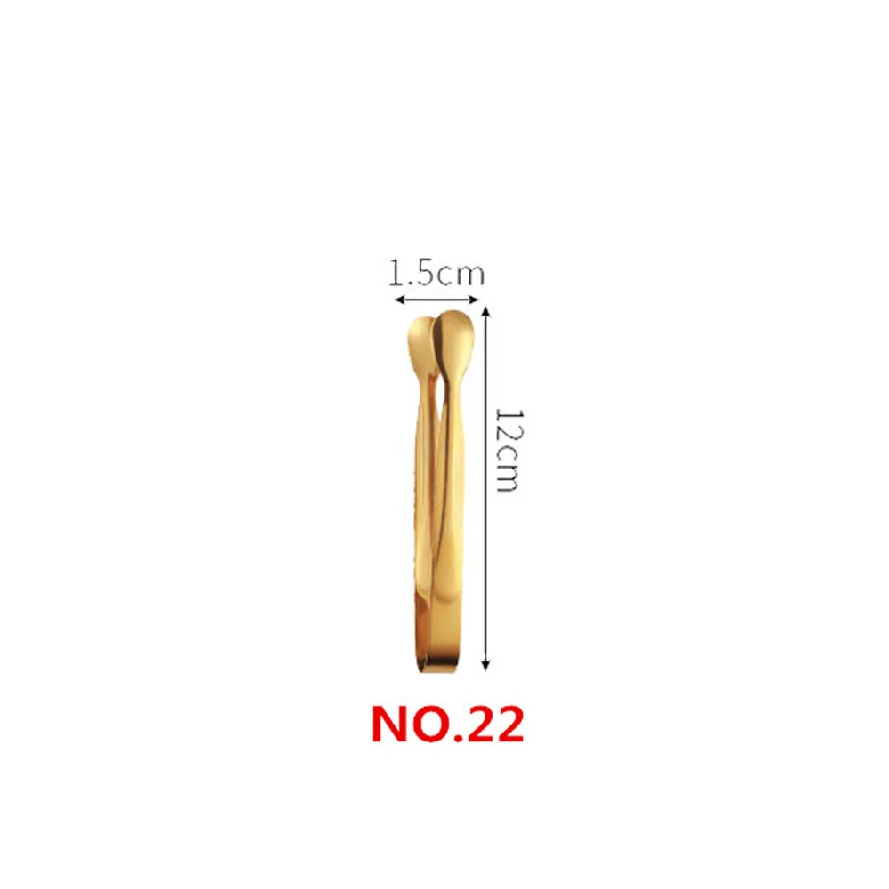NO.22 Cake Knife 1/5 комплектов, Нержавеющая сталь набор золотых столовых приборов Зеркало Посуда Золотой столовый Услуги совки Ножи вилка Кухня аксессуары - Цвет: NO.22 Cake Knife