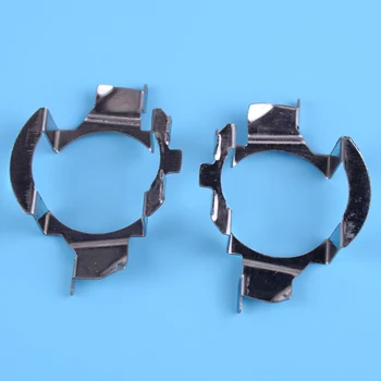 

beler 2PCS LED Headlight Lamp Bulb Holders Adapters Retainer Metal Fit for Audi BMW Mercedes-Benz Skoda VW NISSAN