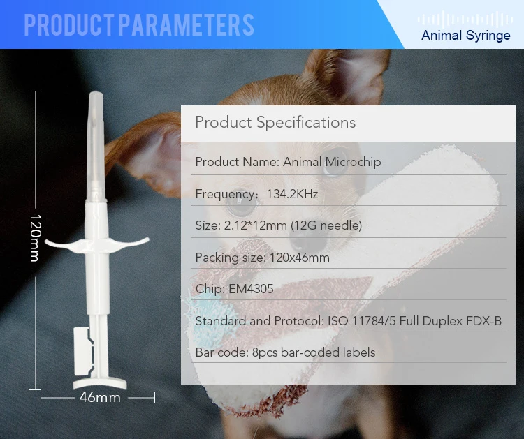 20 pçs lote 2*12mm animais microchip rfid