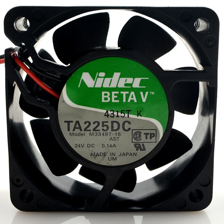 Оригинальный охлаждающий вентилятор для NIDEC TA225 DC m 33497 16 24V 0.14A 60*60*25 6