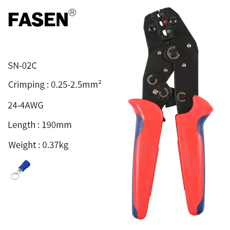 

SN-02C Crimping plier Wire Stripper multi tool for dupont/plug /tube/insuated/non insulating/crimping cap/coaxial cable terminal