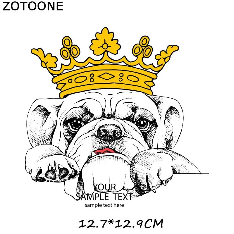 1181 ZOTOONE милая собака мультфильм Железная на патч для детей наклейка на одежду DIY животных Тепловая аппликация передачи для футболки с принтом G - Цвет: 1181