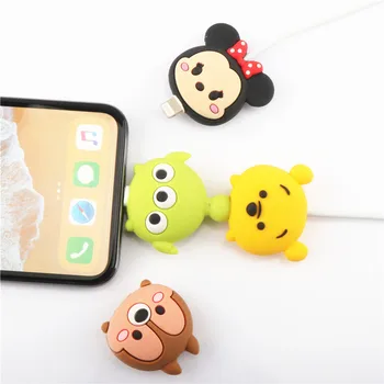 

1Pcs Animal Cable Bite Protector Data Line Cord Protective Cable Winder Cover Cartoon Doll For iPhone USB Charging Cable