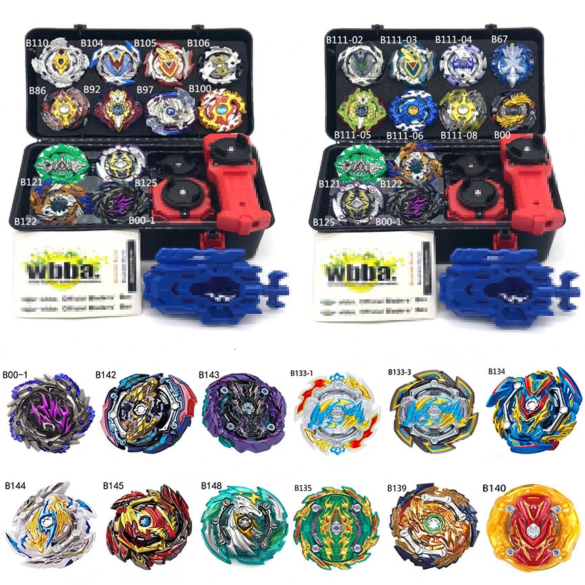 

Hot B148 Beyblade Burst Bey Blade Toy Metal Funsion Bayblade Set Storage Box With Handle Launcher Plastic Box Toys For Children