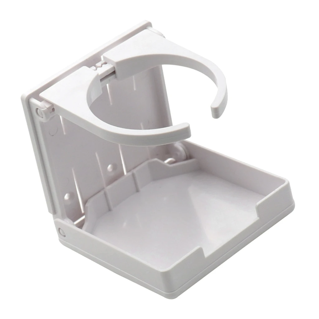 Adjustable Folding White Nylon Drink Cup Holder For Boat Marine Caravan Car.