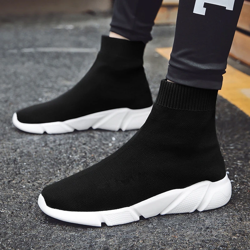 Sneakers Men Causal Shoes High Top Slip 