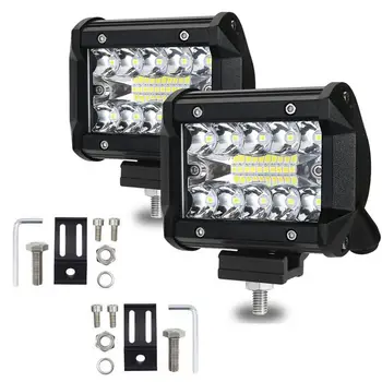

4 Inch 60W LED Work Light Bar Fog Lamp Off Road Driving Lights Waterproof Spot Bulb LED Cubes Car SUV ATV Off-Road Headlights