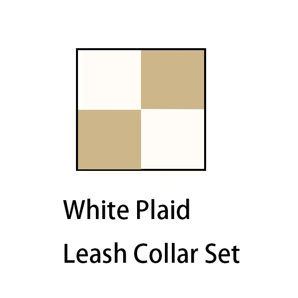 White plaid Роскошный ошейник для собак, жилет для питомцев, маленький собачий ошейник большого размера, ID тег, поводок, набор, высокое качество, аксессуары для собак, Питбуль, чихуахуа - Цвет: White plaid