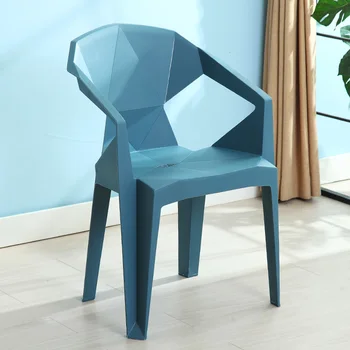 

Plastic Chair Thickening Modern Minimalist Adult Stool Backrest Stall Plastic Dinette Chair Home