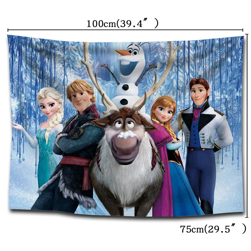 Frozen party decoration 75*100cm wall tapestry decoration Frozen party exclusive wall tapestry everyone's favorite