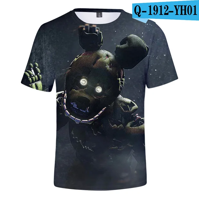 Футболка с 3D принтом «пять ночей с Фредди» Детская футболка с короткими рукавами для мужчин, женщин, мальчиков и девочек FNAF топы, футболка с рисунком из аниме детская одежда - Цвет: 3d-dt84