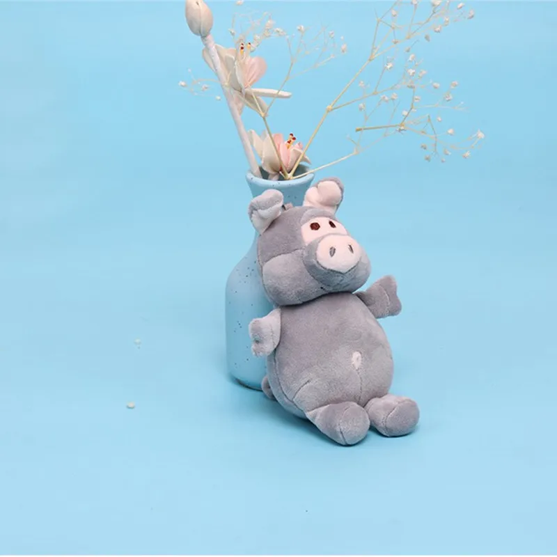 Милая плюшевая игрушка свинья брелок для ключей кукла свинья pandent мягкая игрушка подарок для девочек Рождественский подарок 15,3 см 12 шт./лот